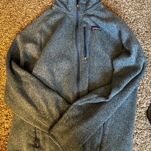 Patagonia Men's Zip Up Sweater - blue